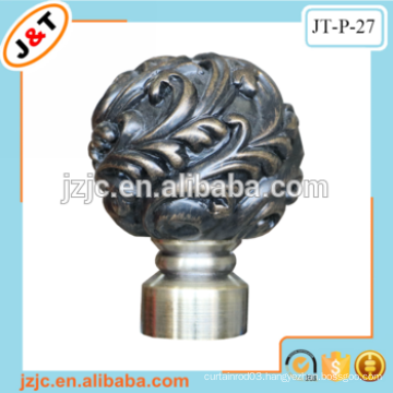 retractable curtain pole with painted resin craft